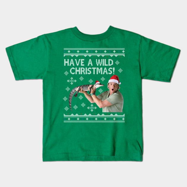 Steve Irwin Have A Wild Christmas Kids T-Shirt by Nova5